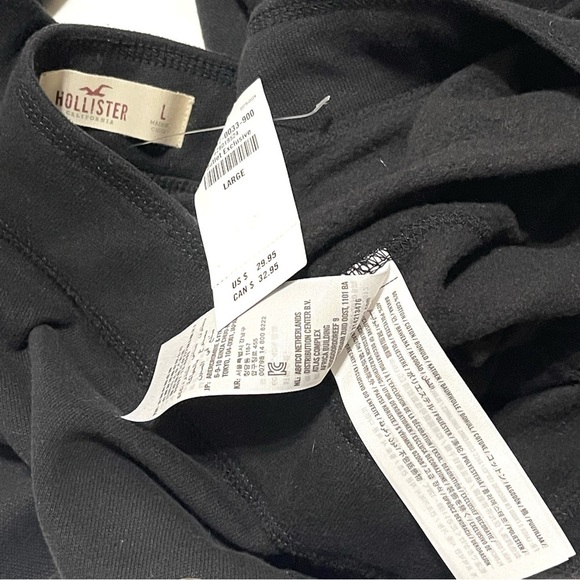 Hollister NWT Woman Black Jogger Sweat Pants Size L - Picture 9 of 13